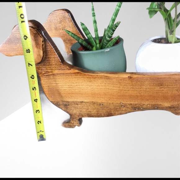 COPY - Handmade Rusty the wiener dog planter sled - Picture 6 of 9
